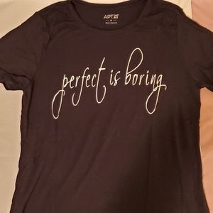 Black t shirt with phrase